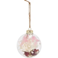 Boule de Noël en verre intérieur fleurs séchées Ø8cm-Gifi Outlet