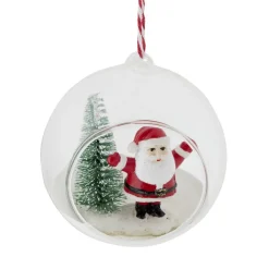 Boule de Noël en verre ouverte avec décor intérieur Ø8cm- 3 modèles-Gifi Online