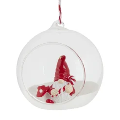 Boule de Noël en verre ouverte avec décor intérieur Ø8cm- 3 modèles-Gifi Online