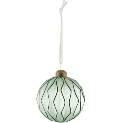 Boule de Noël en verre teinté forme graphique-Gifi Outlet