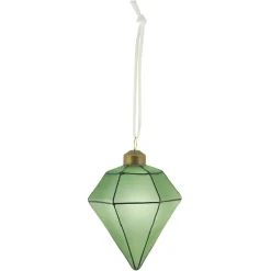 Boule de Noël en verre teinté forme graphique-Gifi Outlet