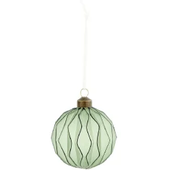 Boule de Noël en verre teinté forme graphique-Gifi Outlet