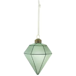 Boule de Noël en verre teinté forme graphique-Gifi Outlet