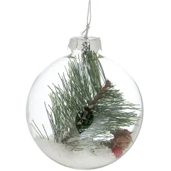 Boule de Noël en verre transparent x6-Gifi Outlet