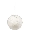 Boule de Noël fausse fourrure blanche pailletée Ø8 cm-Gifi Online