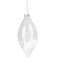 Boule de Noël goutte transparente avec flocons de neige-Gifi Best