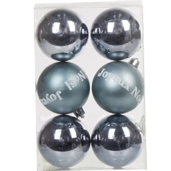Boule de Noël grise x 6-Gifi Online