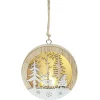 Boule de Noël lumineuse en bois design paysage-Gifi Sale