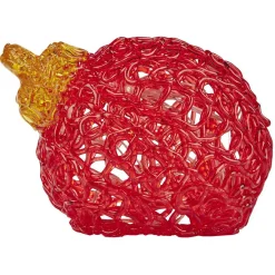 Boule de Noël lumineuse rouge 10 LED blanc chaud Ø12 cm-Gifi Discount