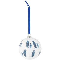 Boule de Noël motif banquise bleu et blanc Ø8cm - 3 modèles-Gifi Sale