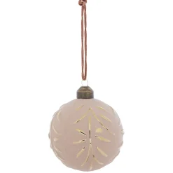 Boule de Noël motif ethnique beige et doré-Gifi Sale