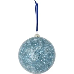 Boule de Noël motif galaxie bleu et blanc Ø8cm-Gifi Best