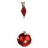 Boule de Noël motif pois rouge blanc-Gifi Discount