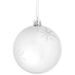 Boule de Noël motif étincelle Ø8cm - blanc/gris/doré-Gifi Online