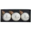 Boule de Noël motif étoile finition mate x3-Gifi New