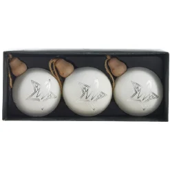 Boule de Noël motif étoile finition mate x3-Gifi New
