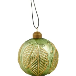 Boule de Noël motifs feuilles à suspendre-Gifi Best