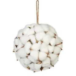 Boule de Noël naturelle coton blanc-Gifi New