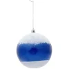 Boule de Noël neige blanche bleue Ø10 cm-Gifi New