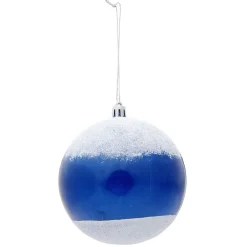 Boule de Noël neige blanche bleue Ø10 cm-Gifi New