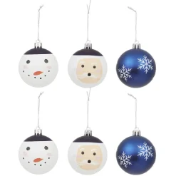 Boule de Noël Neige Boréal Ø6 cm x6-Gifi Outlet
