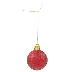 Boule de Noël pailleté rouge gris blanc x25-Gifi