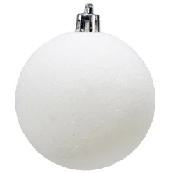 Boule de Noël pailletée blanche Ø6cm x6-Gifi Clearance
