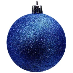Boule de Noël pailletée bleues Ø6cm x6-Gifi Best
