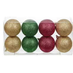Boule de Noël pailletée multicolore x8-Gifi Clearance