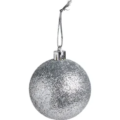 Boule de Noël paillette argenté Ø6cm x3-Gifi Online