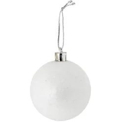Boule de Noël paillette blanche Ø6cm x3-Gifi Best