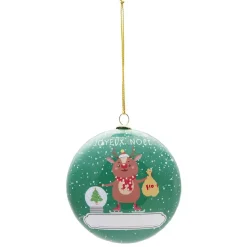 Boule de Noël personalisée Ø8x3,5 cm-Gifi Outlet