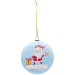 Boule de Noël personalisée Ø8x3,5 cm-Gifi Outlet