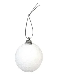 Boule de Noël plastique blanc x6-Gifi Hot