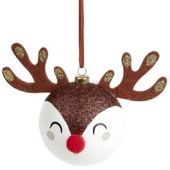 Boule de Noël renne kawaii Ø8cm-Gifi New