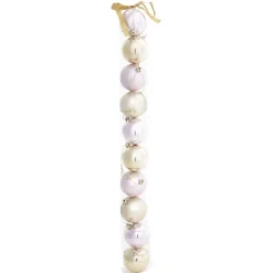 Boule de Noël rose et dorée x10-Gifi Clearance