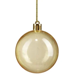 Boule de Noël rose et dorée x32-Gifi