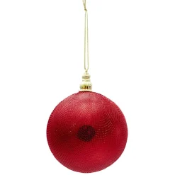Boule de Noël rouge Ø10 cm-Gifi Outlet