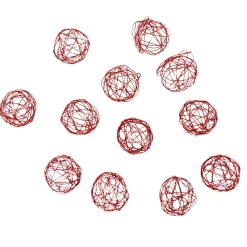 Boule de Noël rouge ajourée x 12-Gifi Clearance
