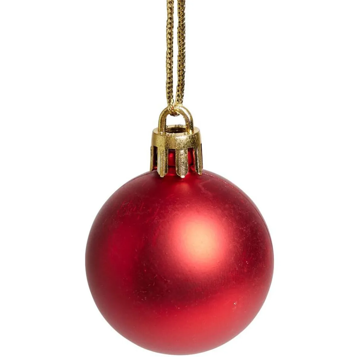 Boule de Noël rouge brillant pailleté mat x20-Gifi Sale