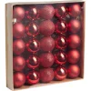 Boule de Noël rouge Ø4cm x25-Gifi Hot