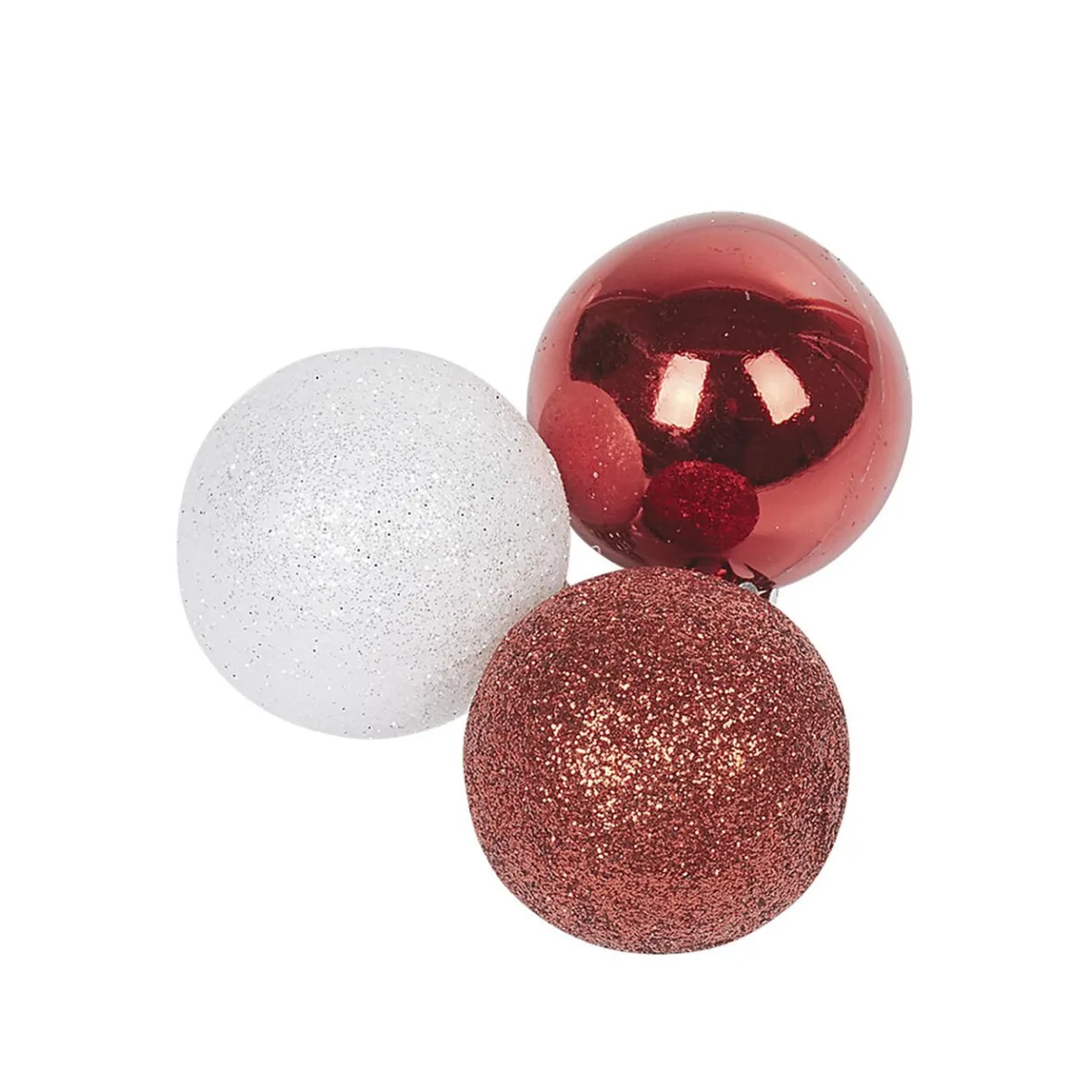 Boule de Noël rouge et blanche x25-Gifi Sale