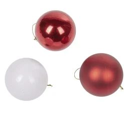 Boule de Noël rouge et blanche x10-Gifi Sale