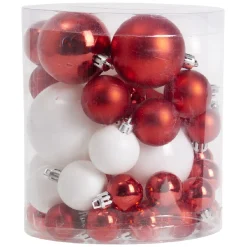 Boule de Noël rouge et blanche x50-Gifi Hot