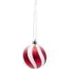 Boule de Noël rouge et blanche Ø6 cm-Gifi Hot
