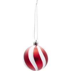 Boule de Noël rouge et blanche Ø6 cm-Gifi Hot