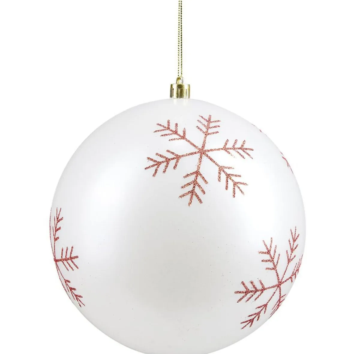 Boule de Noël rouge et blanche x32-Gifi Outlet