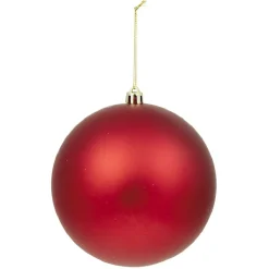 Boule de Noël rouge finition mate Ø12 cm-Gifi Discount