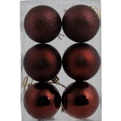 Boule de Noël rouge rose x6-Gifi Sale