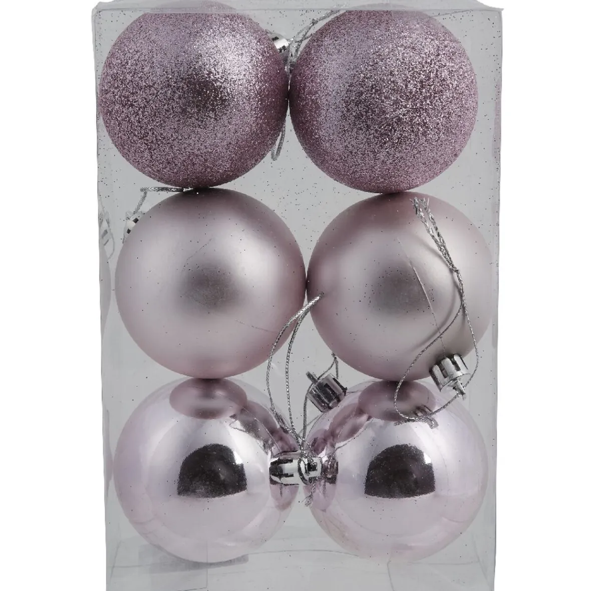 Boule de Noël rouge rose x6-Gifi Sale